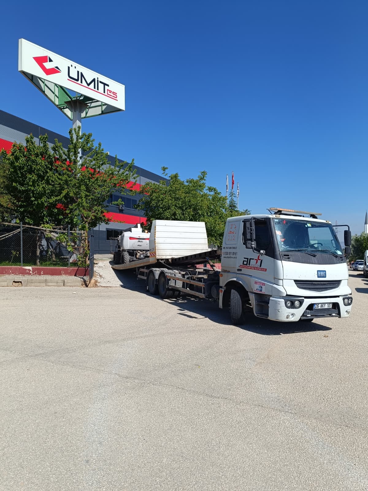 Sahaya platform nakliye ve teslimat çalışması